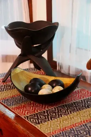 Wooden bowls decor