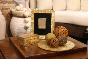 Tabletop decor setup